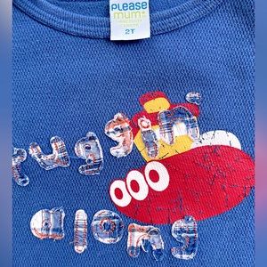 🇨🇦 Vintage Canadian Small Shop Tugboat Thermal Waffle Knit Sweatshirt, Blue